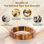 Flat Beaded Tiger Eye Bracelet Stylish Spiritual Wear