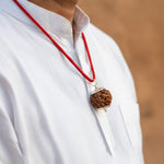 5 Mukhi Rudraksha Pendant with Silver Cap