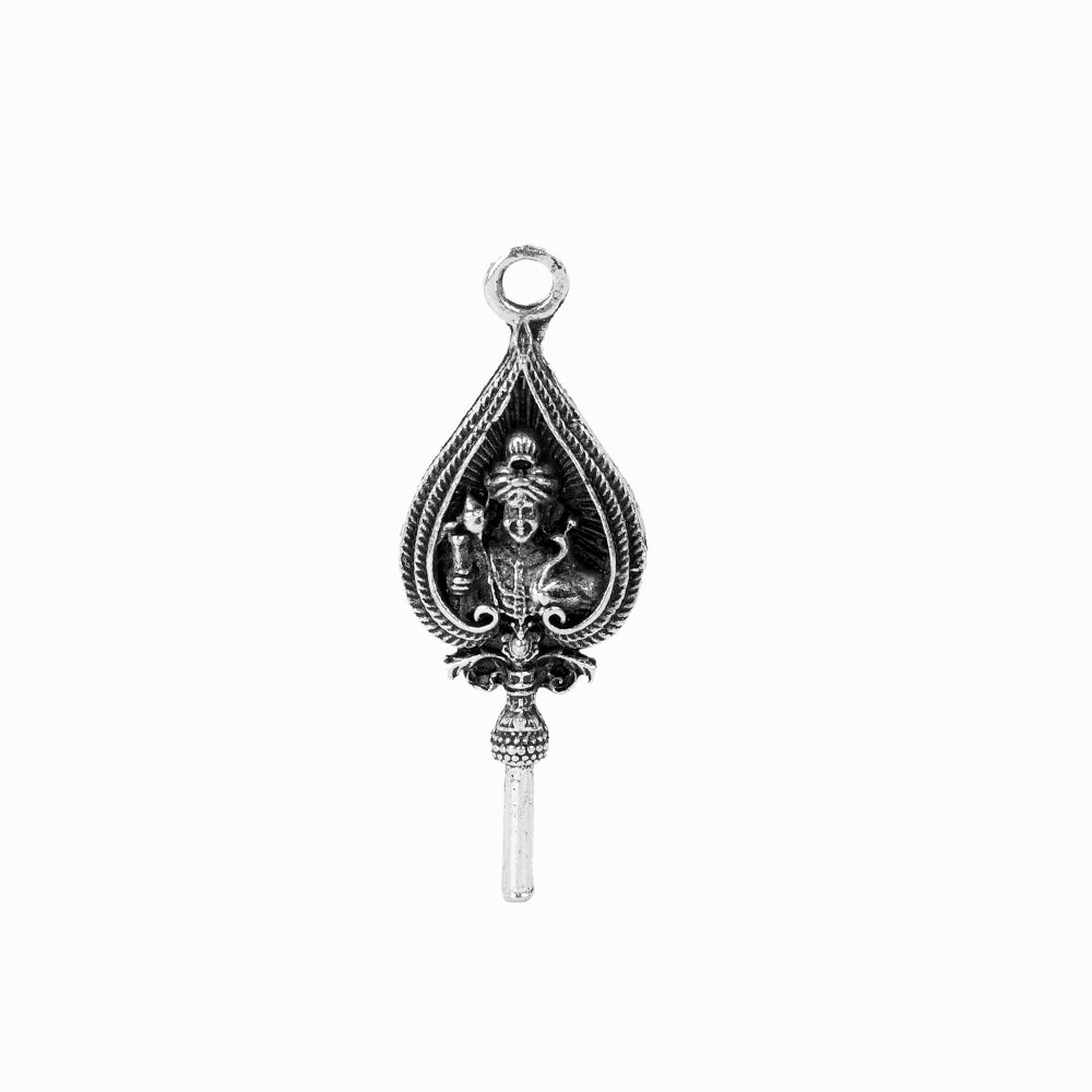 Silver Plated Pendant with Lord Murugan