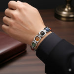 7 Chakra Silver Plated Bracelet – Unisex Spiritual Wear
