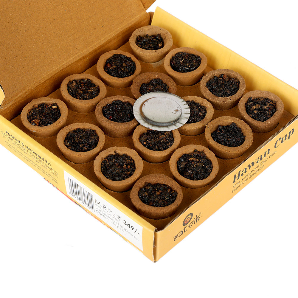Sambrani Cup with Guggle,loban and flowers (Coal Free)