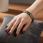 Flat Beaded Pyrite Stone Bracelet Stylish Spiritual Wear