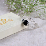 Ebony Wood Karungali Silver Plated Kada Authentic Spiritual Wear