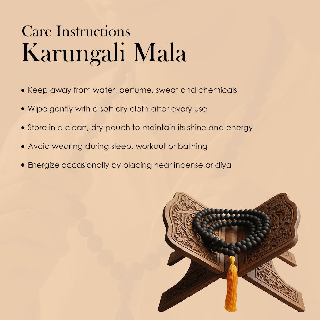 Karungali Mala 6mm Japa & Meditation Govt. Certified
