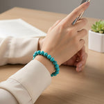 Turquoise Firoza Bracelet Natural Stone Beads Stylish Daily Wear