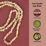 100% Pure 10 inch Long Tulsi Kanthi Bead Jap Mala