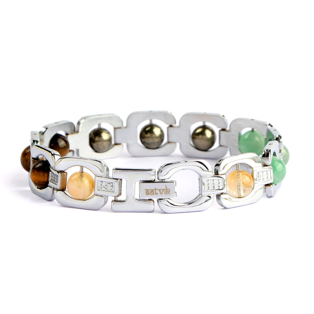 Silver Plated Money Magnet Bracelet Unisex Spiritual Wear