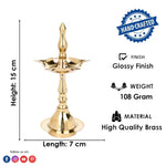 5.5-6 Inch Beautiful Brass Kerala Inauguration Diya Deepam