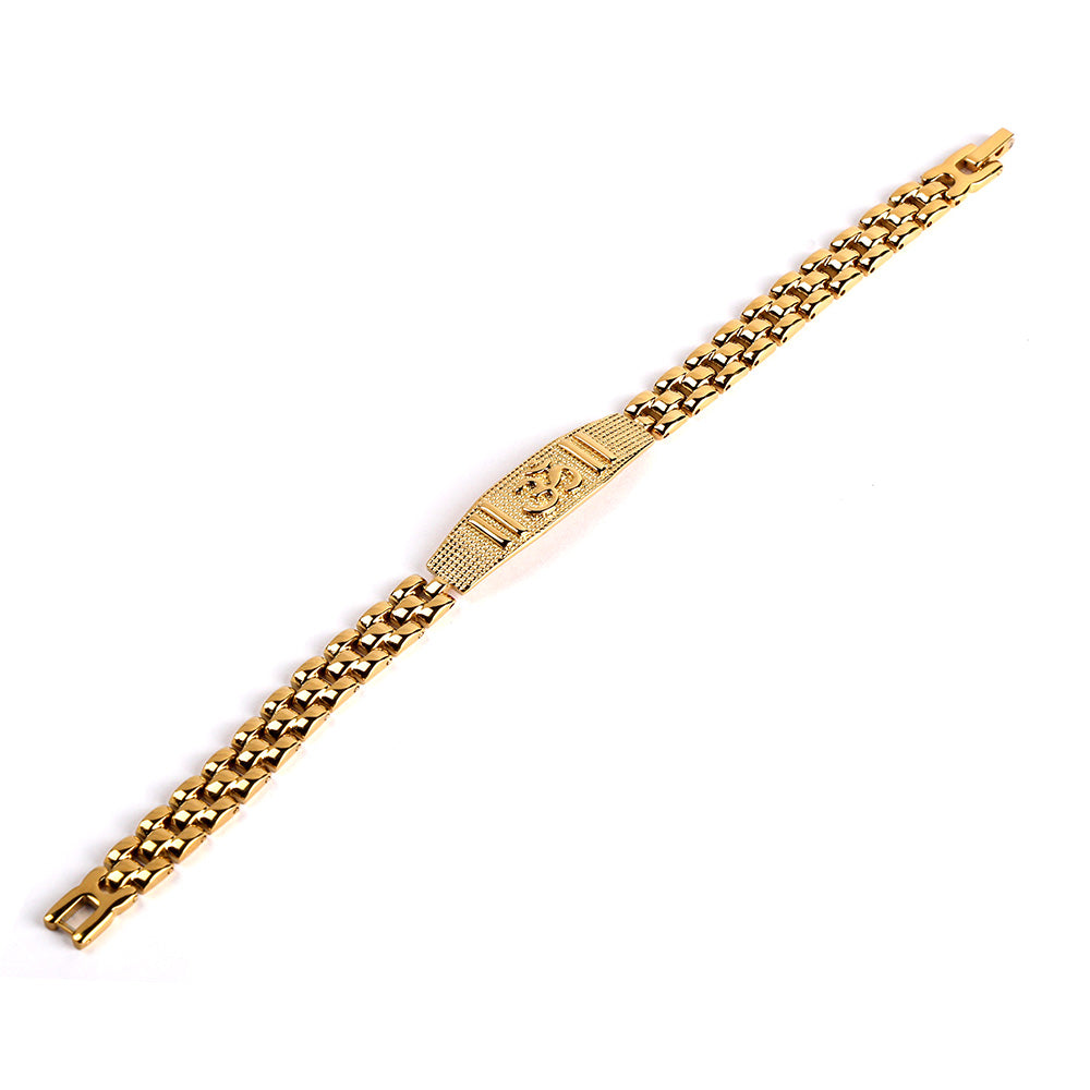 Gold Plated Om Symbol Bracelet Premium IGP Coating