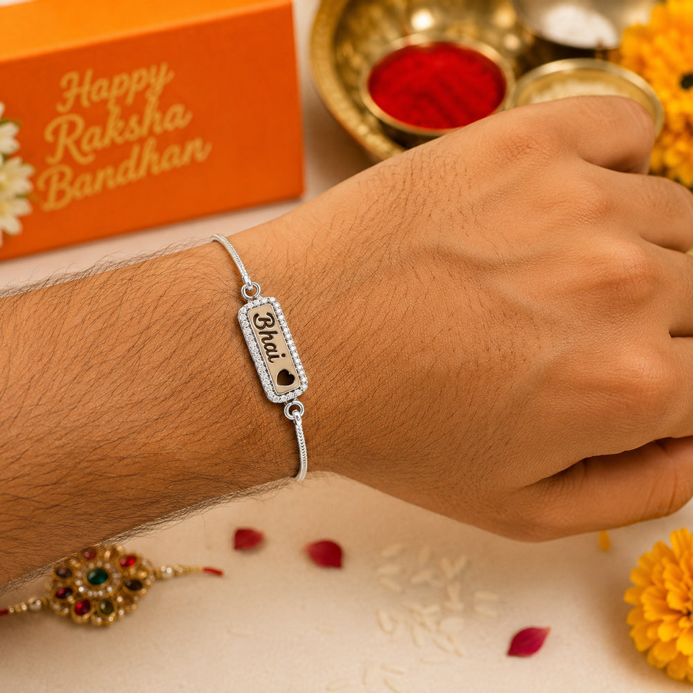 Regal Eternity: 925 Silver Rakhi for a Timeless Affection
