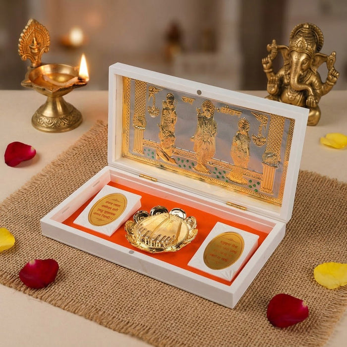 Shree Ram Charan Paduka White Box - Big