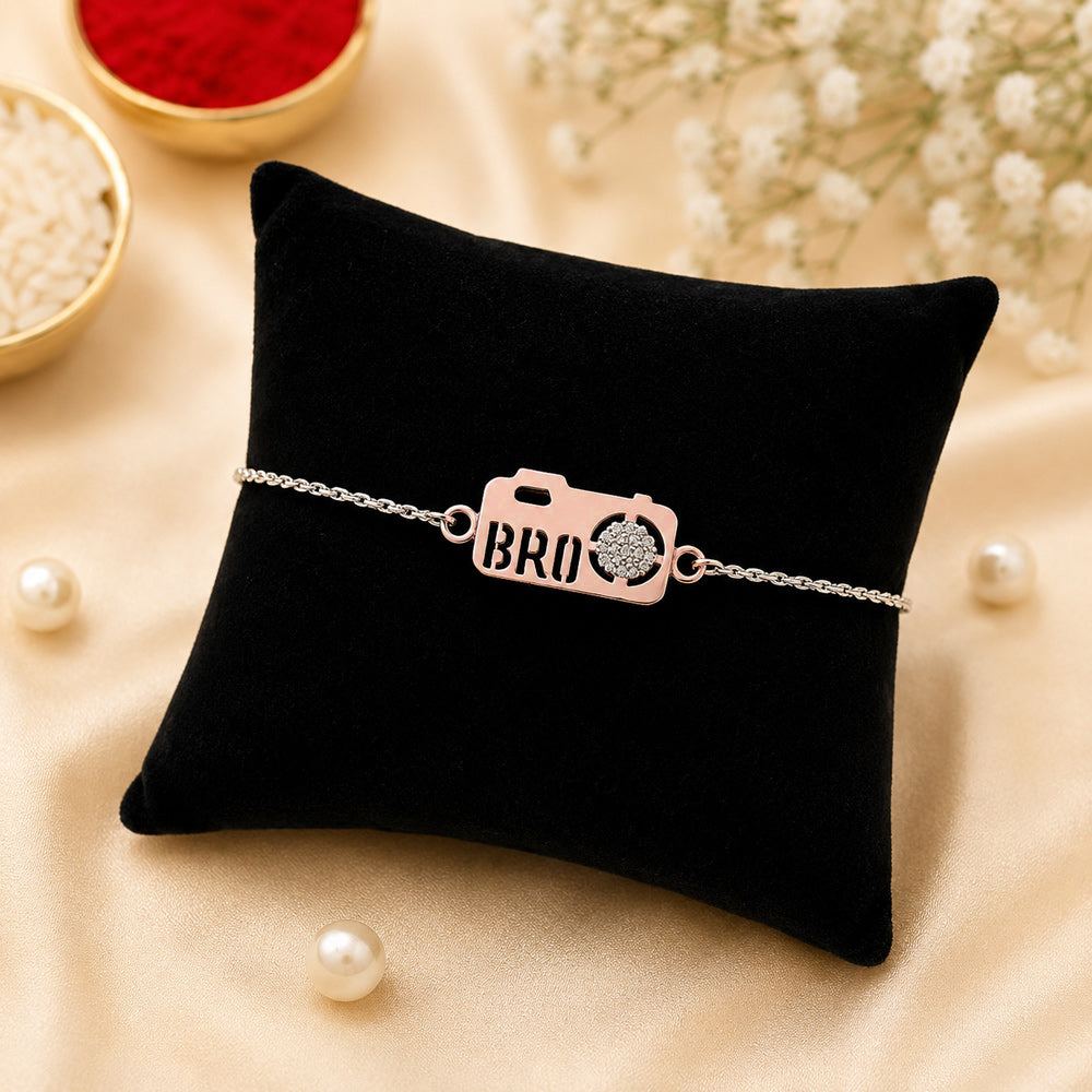 Gleaming 925 Silver Rakhi Symphony: Uniting Hearts with Radiant Threads