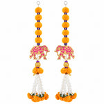 Handcrafted Floral Door Hanging Bandhanwar with Elephant Cutout