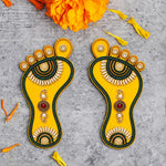 Auspicious Lakshmi Sacred Charan Paduka Wall Sticker