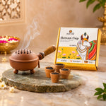 Herbal Hawan Cups with Smokey Dhoop Burner Combo
