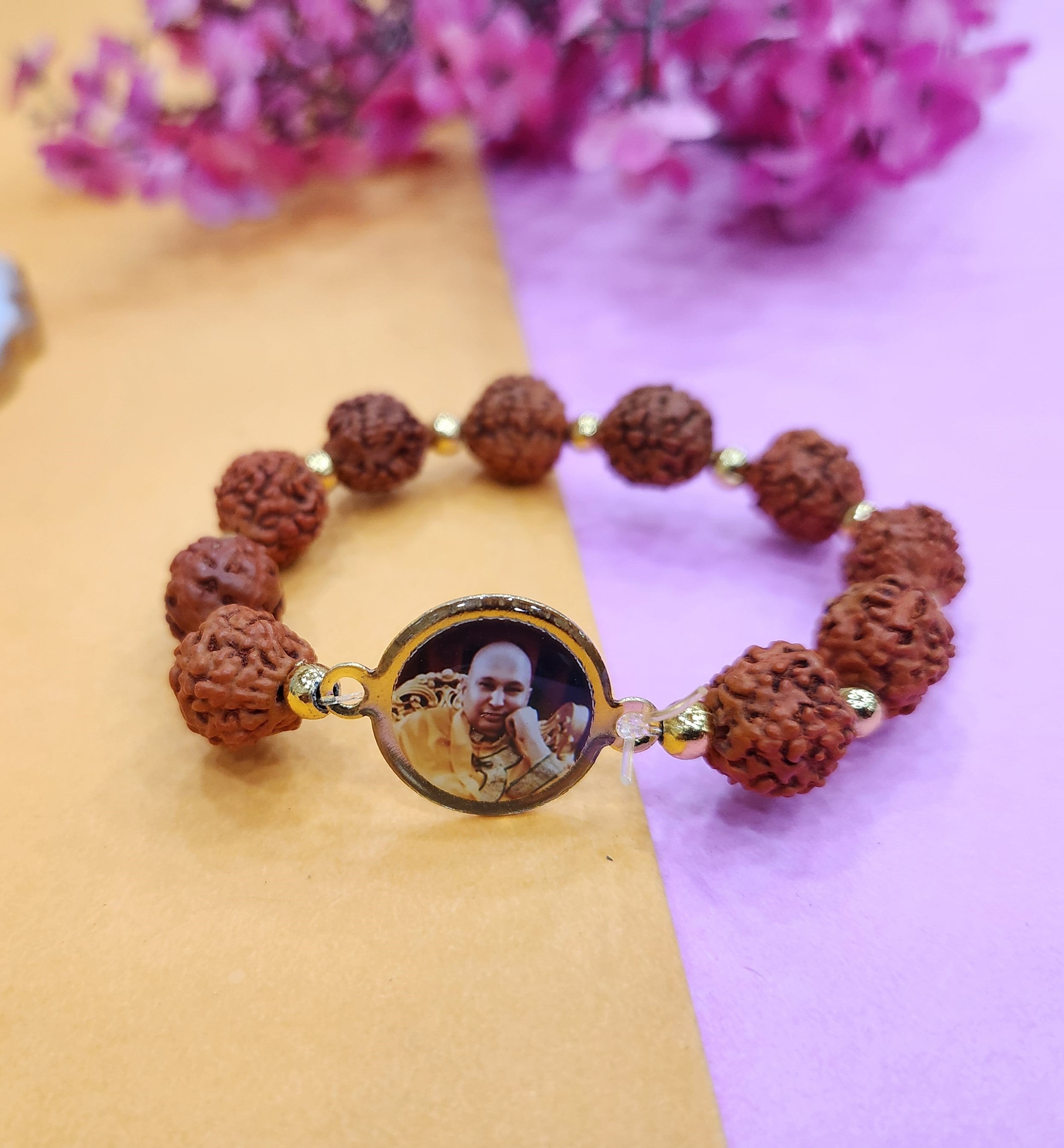 22K Gold 'Rudraksha' Bracelet For Men - 235-GBR3238 in 7.150 Grams