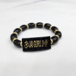 Jai Guru Ji Black Pearl Bracelet, Handmade Bracelets for Men and Women