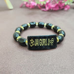 Jai Guru Ji Black Pearl Bracelet, Handmade Bracelets for Men and Women