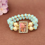 Sky Blue Double Band Guru Ji Maharaj Handmade Bracelets for Men and Women