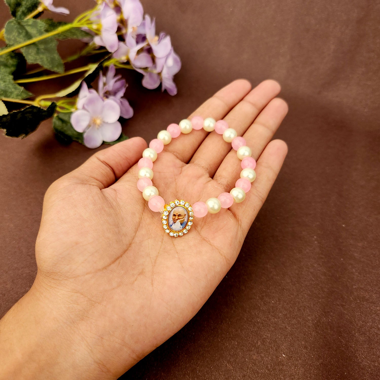 Shank And Rudraksha Guru Ji Maharaj Handmade Bracelet | Satvikstore.in –  satvikstore.in