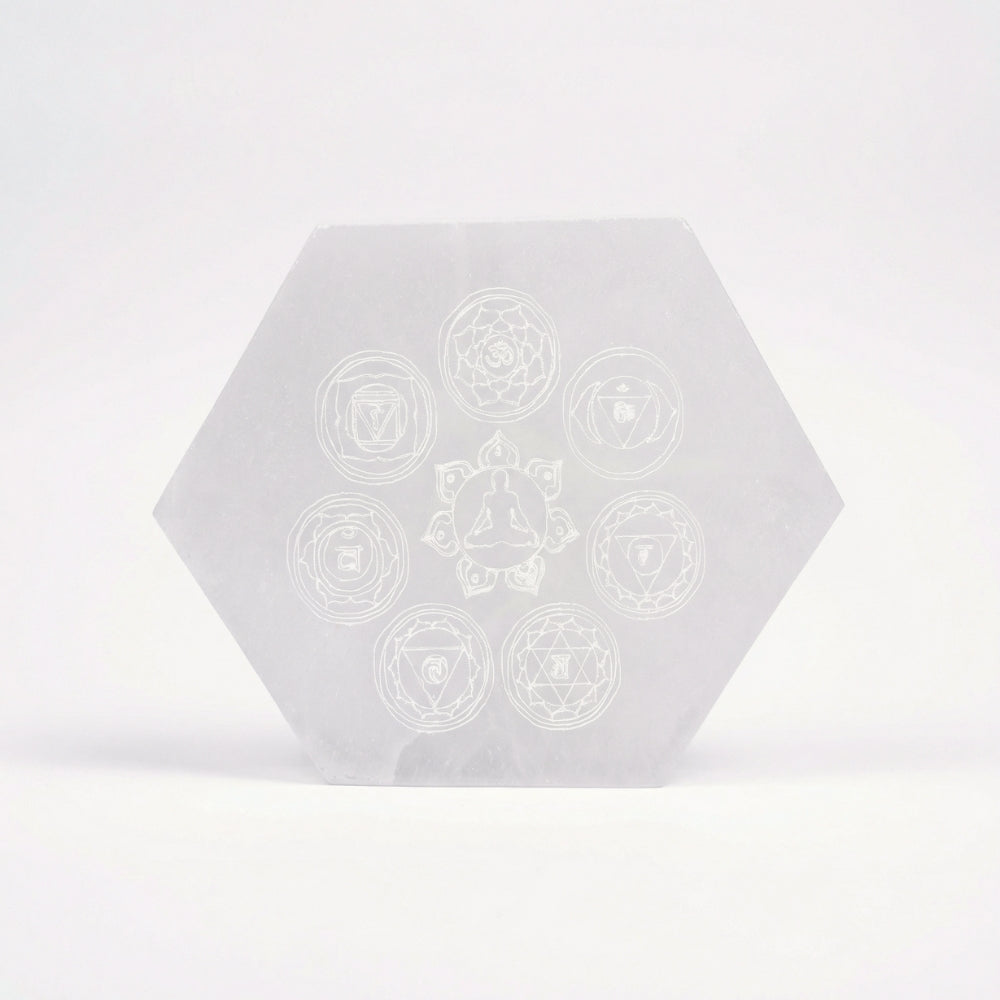 Selenite Crystal Charging Plate Spiritual Healing Tool