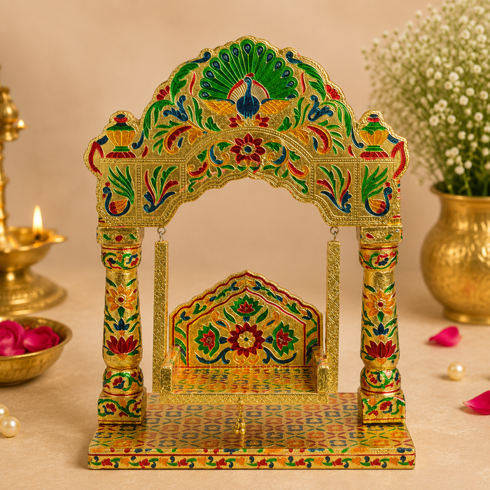 Royal Darbar Meenakari Jhula for Laddu Gopal