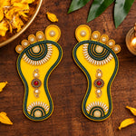 Auspicious Lakshmi Sacred Charan Paduka Wall Sticker