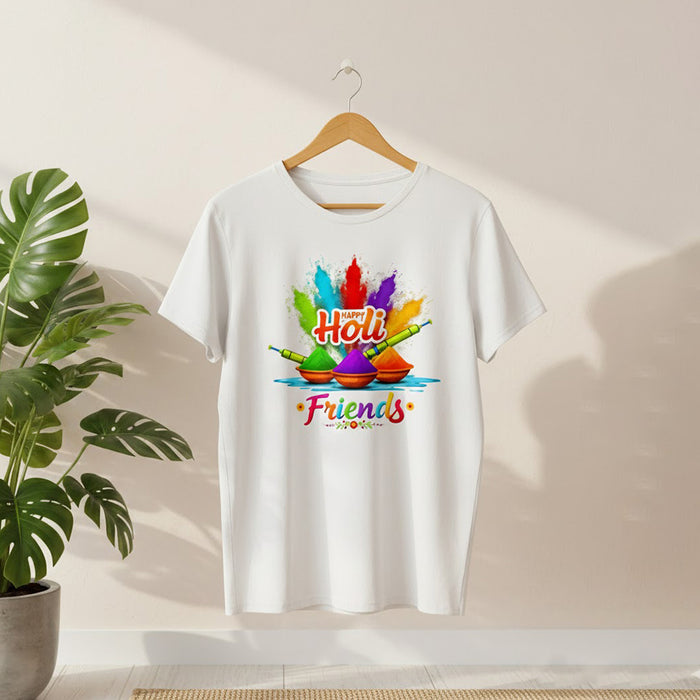 Holi Tshirt Printed Round Neck Tshirt for Men/Women Design-3