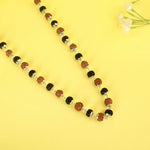 Rudraksha & Karungali Mala Silver Plated Beads Spiritual Protection Govt Certified