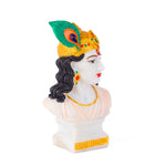Premium Hand Painted Marble Dust Krishna Bust Statue