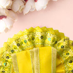 Radiant Bright Yellow Laddu Gopal Dress with Sequin Border