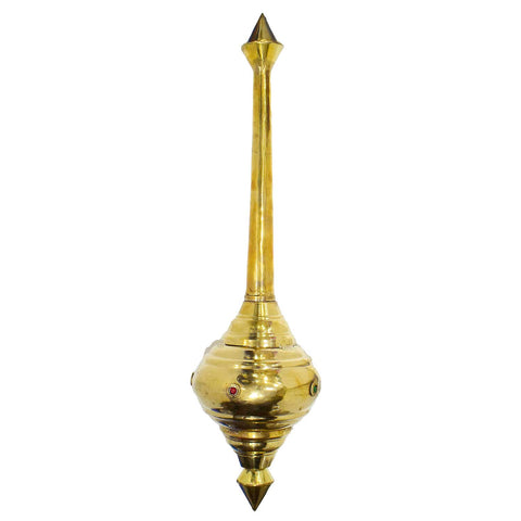 Invoke strength and devotion with the 31 Inch Pure Brass Hanuman Gada (Mace), symbolizing Lord Hanuman's power. Perfect for home temples, rituals, and spiritual décor. Shop now at satvikstore.in – India’s Largest Pooja Accessories Brand.