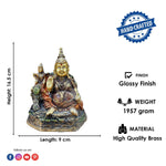 6.5 Inch Auspicious Lord Kuber Idol with Laxmi Ji
