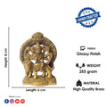 3 Inch Brass Durga Idol – Ideal for Car Dashboard &amp; Puja Room Decor