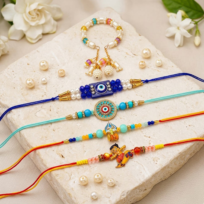 Authentic All-in-One Rakhi Combo (Set for 5)