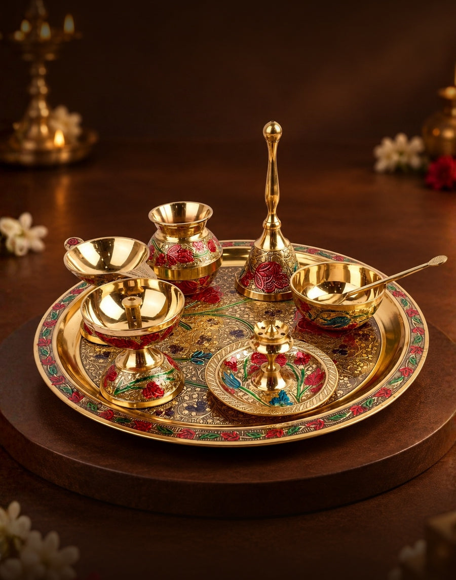 Elevate Every Ritual with Timeless Pooja Thalis