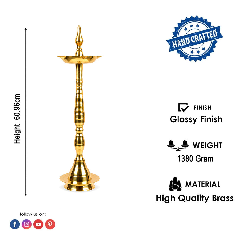 24 Inch Brass Kerala Diya Samai Lamp