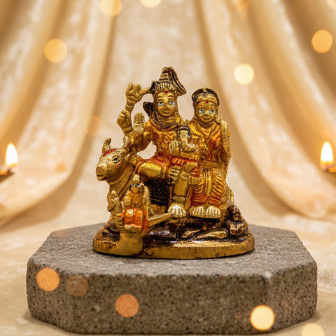 3 Inch Shiv Parivaar with Nandi idol