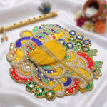 Size 0 to 4 Royal Heavy Peacock Embroidery Laddu Gopal Dress