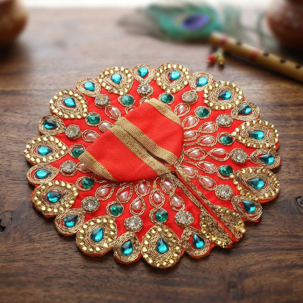 Size 2 Premium Heavy Stone & Pearl Laddu Gopal Dress