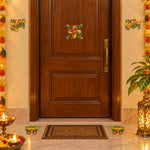 Enamel Work Shubh Labh and Charan Paduka Door Stickers