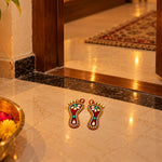 Ethnic Kundan Work Laxmi Charan Paduka Stickers