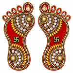 Festive Entrance Blessing Lakshmi Footprint Stickers