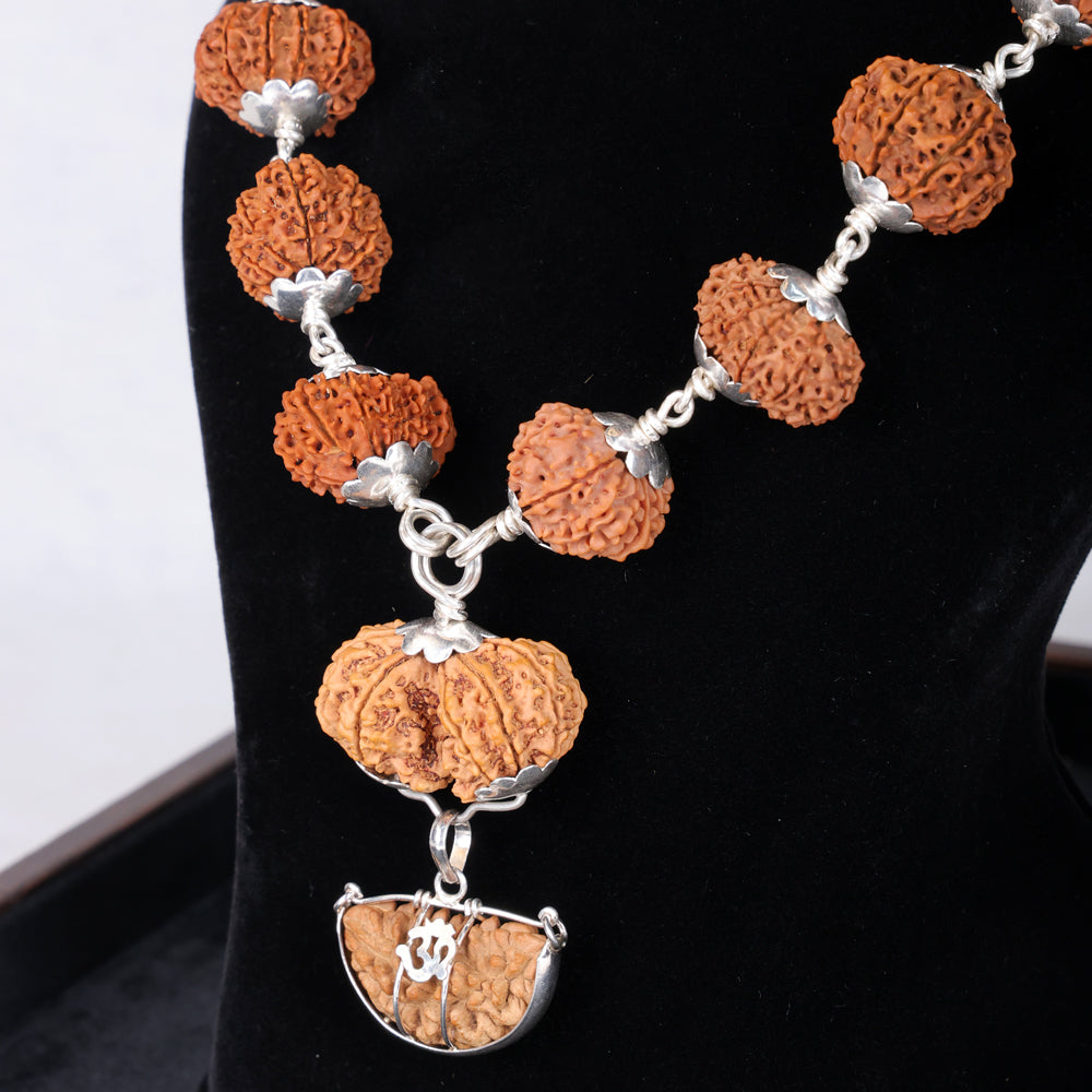 Siddha Mala with 1 Mukhi Half Moon (Collector Rudraksha, Nepal)