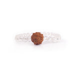 4 Mukhi Rudraksha Glass crystal beads Bracelet