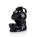 Amogha tea pot design backflow incense cone holder with cones