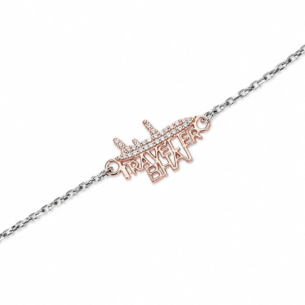 Stylish 925 Silver Aeroplane Motif Traveler Bhai Rakhi