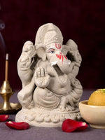 4 Inch Traditional Eco-Friendly Natural Clay Ganesha Idol