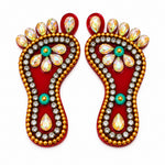 Ethnic Kundan Work Laxmi Charan Paduka Stickers