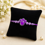 Cute Purple Paw Print Animal Theme Kids Rakhi